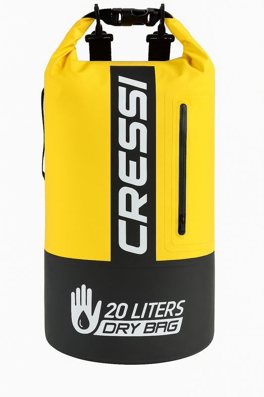 Cressi Premium Dry Bag – 20L Waterproof Backpack for Diving & Water Sports