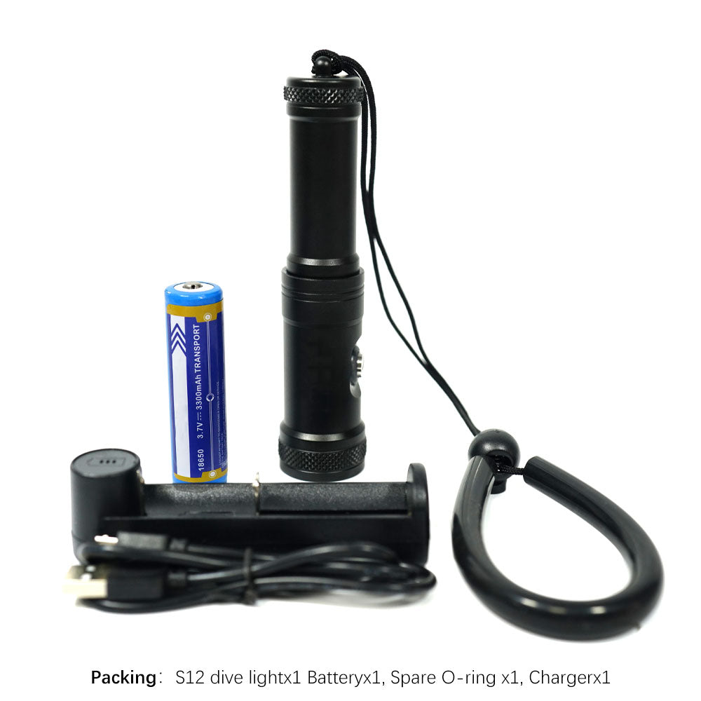 HotDive DT12 – 1200 Lumen Rechargeable Dive Torch