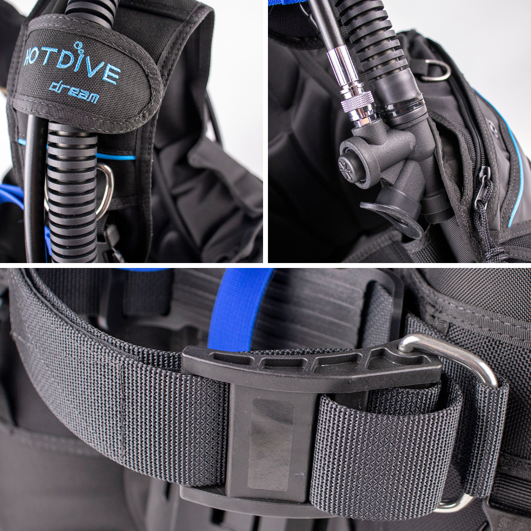 HotDive Dream Pro BCD – Heavy-Duty 840D Weight-Integrated Buoyancy Control Device