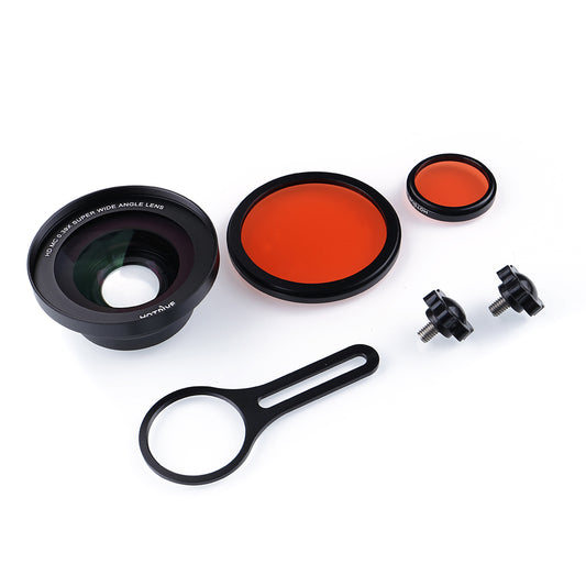 HotDive HDL01 – Wide Angle Lens & Red Filter Set for Underwater Photography