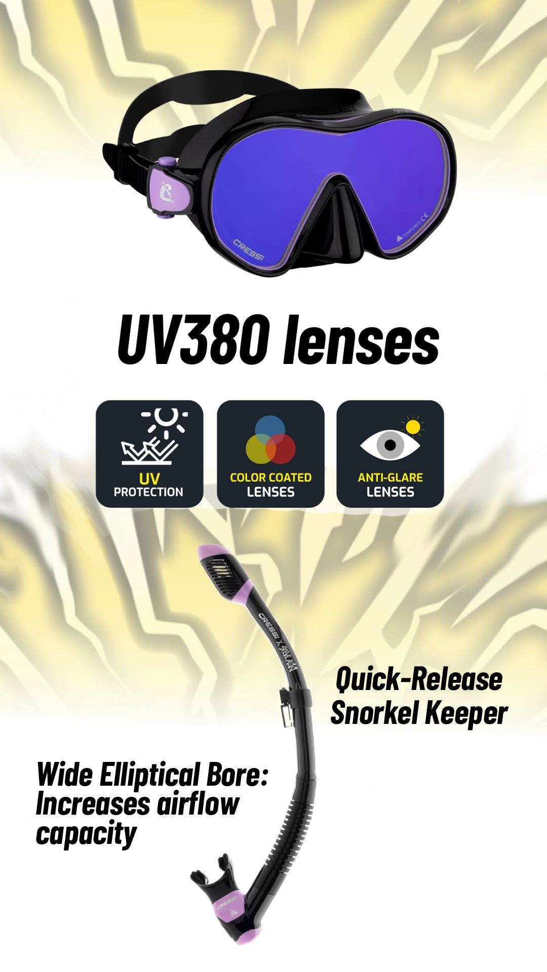 Cressi - Steve Aoki HiroQuest Snorkeling Combo