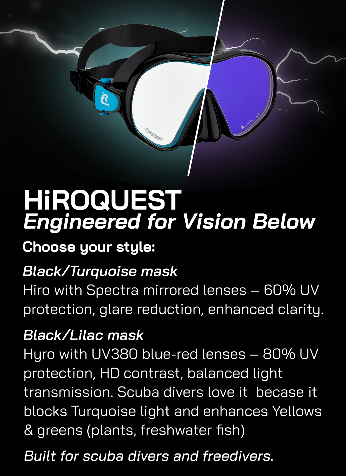 Cressi - Steve Aoki HiroQuest Snorkeling Combo