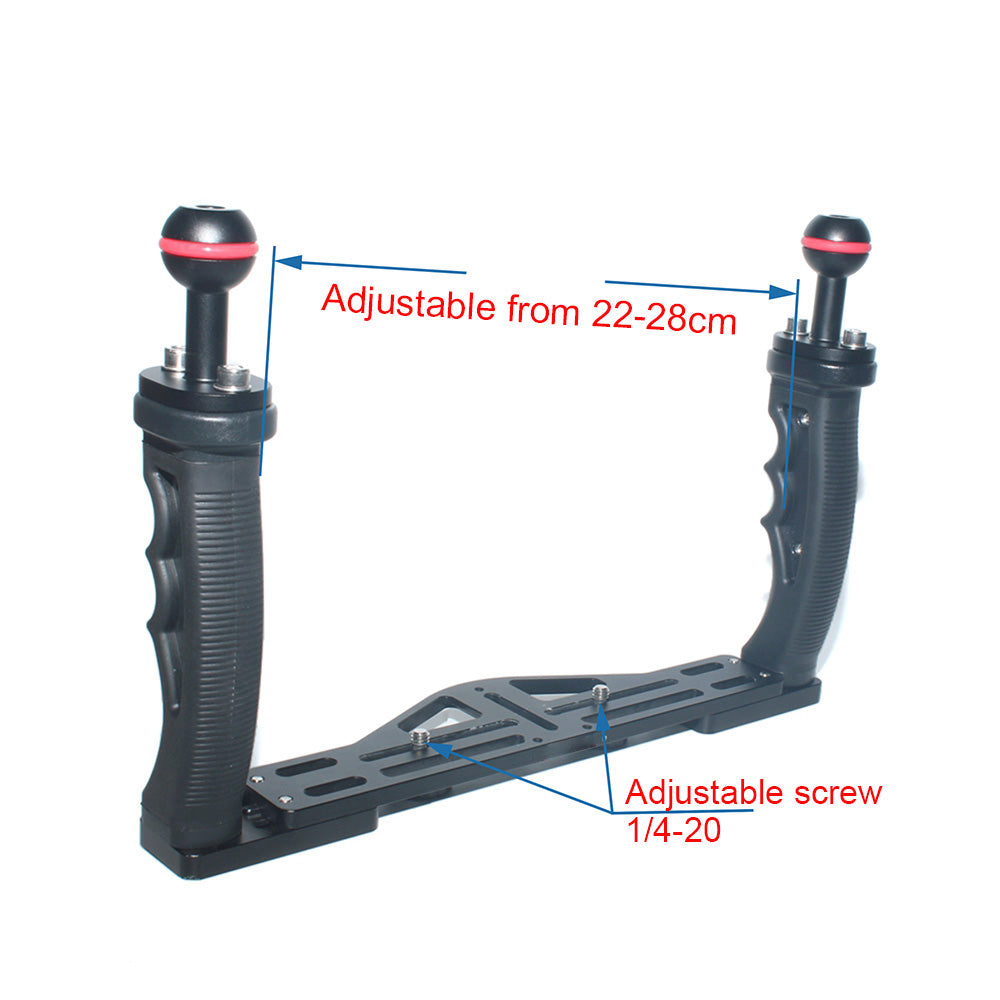 HotDive UT10 – Universal Underwater Camera Tray (22-28 cm Adjustable)